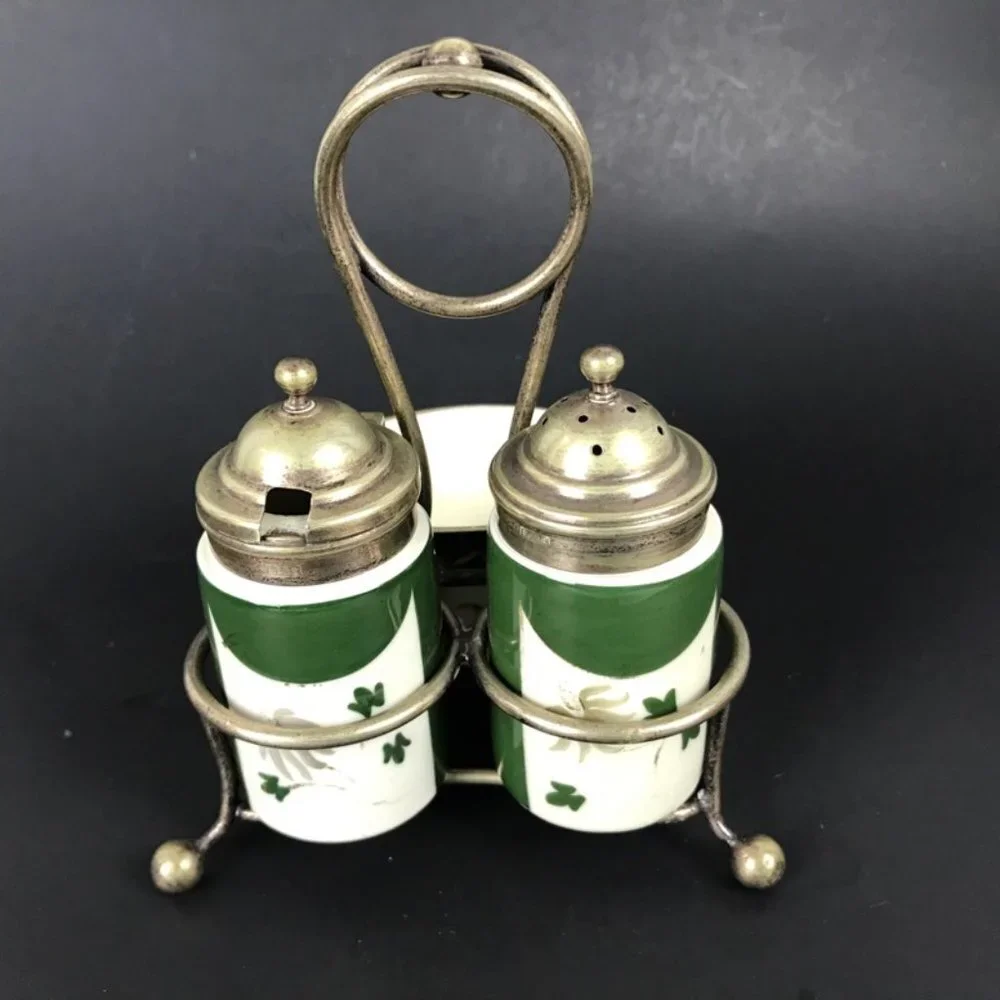 Antique Victorian Imari Japanese Cruet Condiment set